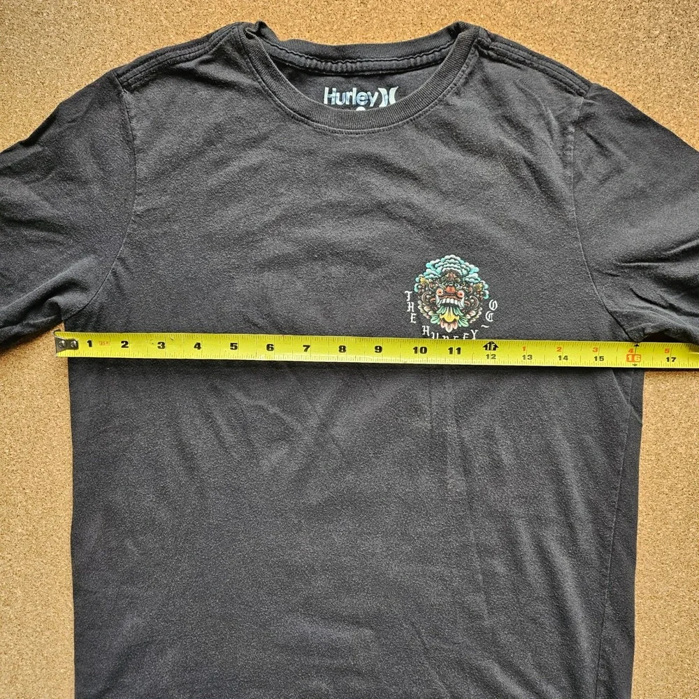 Hurley Bali Bagus Surf Baby Tee Shirt M T-Shirt Worn Black Y2K - Picture 7 of 8